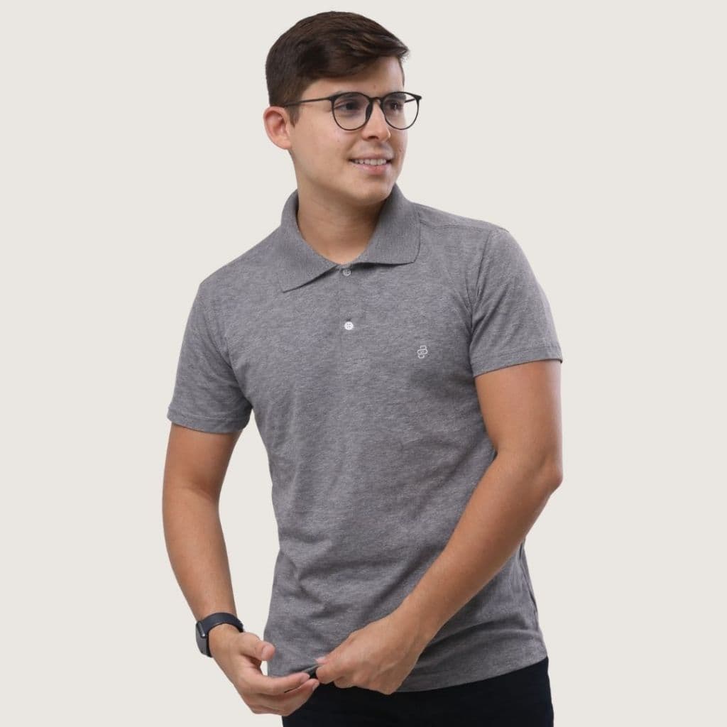 Camisa Polo Para Homens De Negócios Leve Manga Curta Casual POLO Lisa Diversas Cores Trabalho
