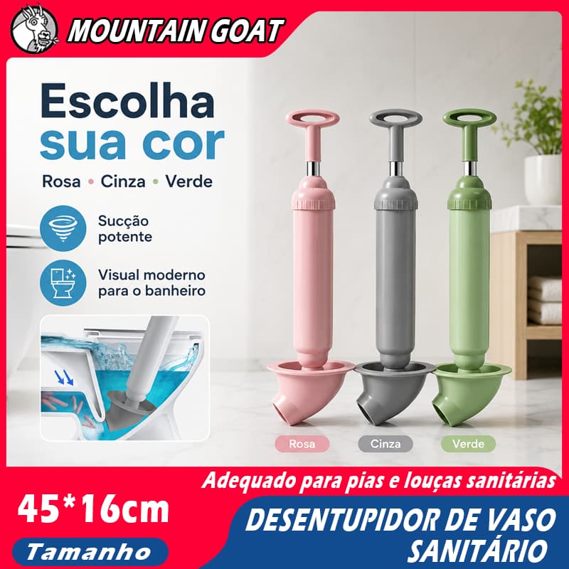 Desentupidor Manual De Pia Vaso Ralo Cano Esgoto Tipo Bomba Sucção 150mm Alta Pressão (Versão Atualizada). BC-08/BN-135