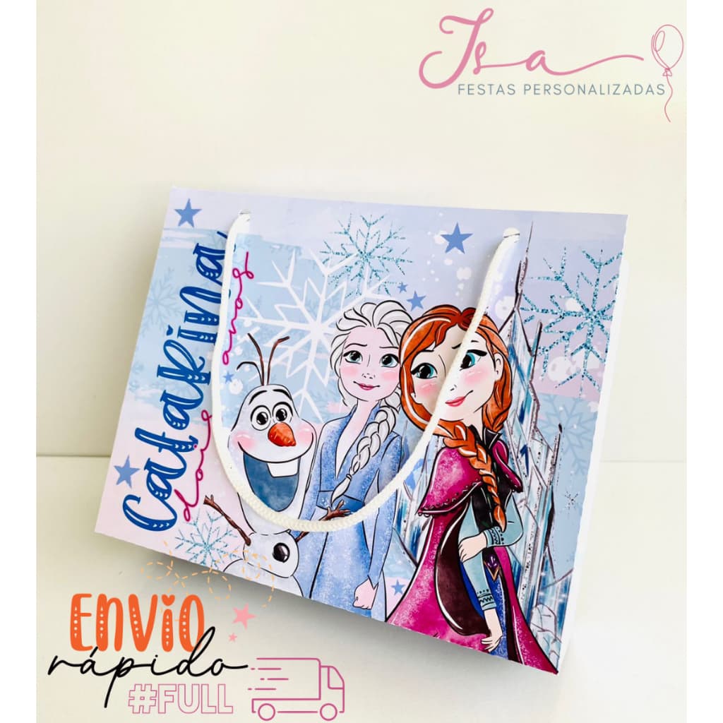 Sacolinhas Frozen Personalizadas Kit Festa Infantil Pegue e Monte