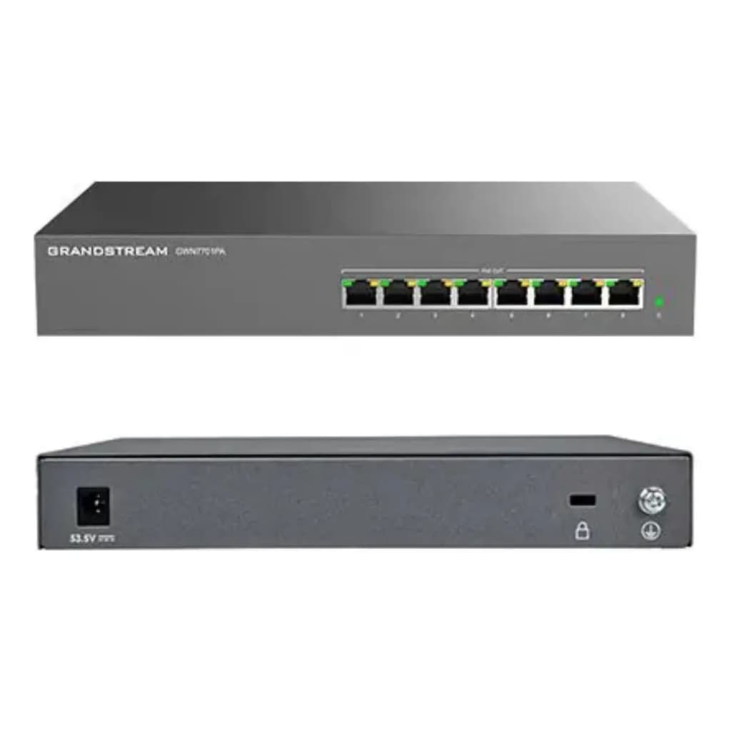 Switch 8 Portas Gigabit PoE Não Gerenciável Rede Grandstream Gwn7701pa and Forward