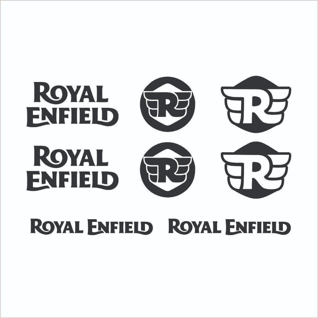Adesivos Royal Enfield Emblemas 8 unidades - Material Premium Moto