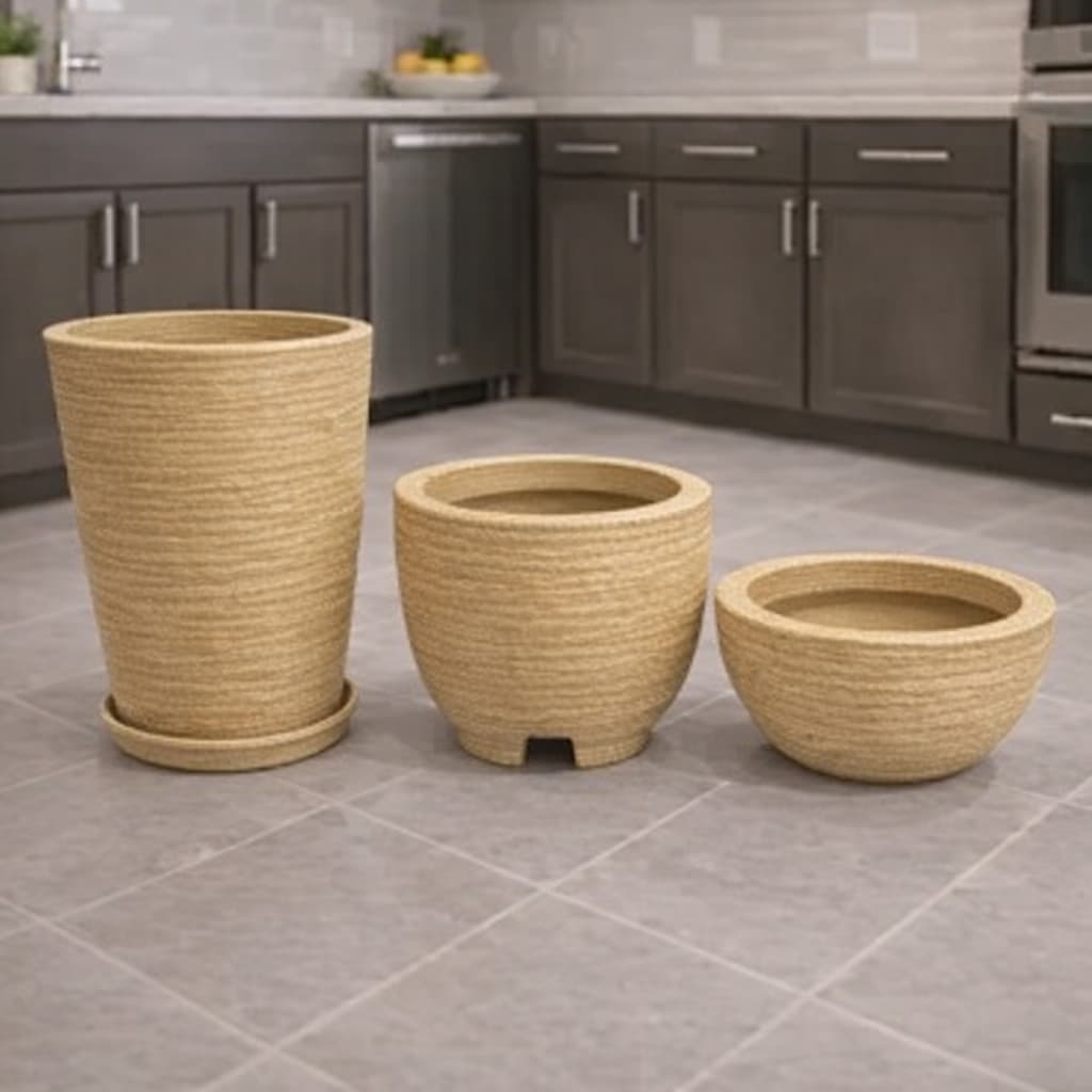 Kit Vaso Coluna Vaso Cumbuca Vaso Cuia Plantas Flores Ornamentais Decoração Casa Ambiente