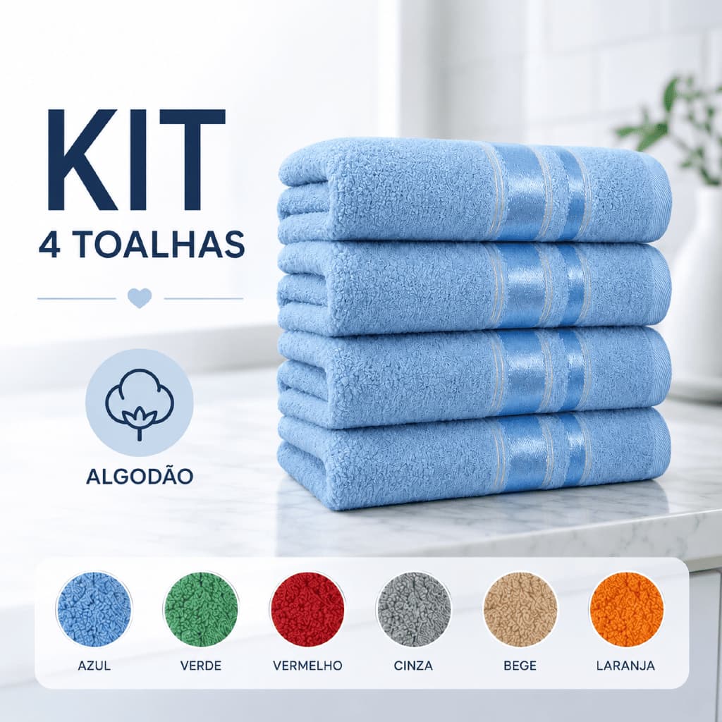 Toalha de Banho Grande lisa 70x140 Alta Absorção Macia Seca Rápido Uso Diário Casa