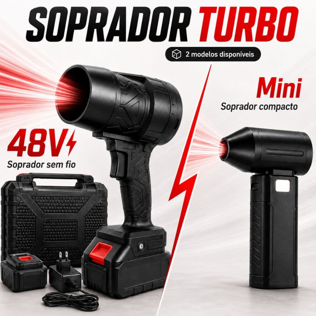 Soprador Turbo Portátil Ventilador De Ar Sem Fio Versátil Modelo Pequeno Grande Limpeza Carro Folha