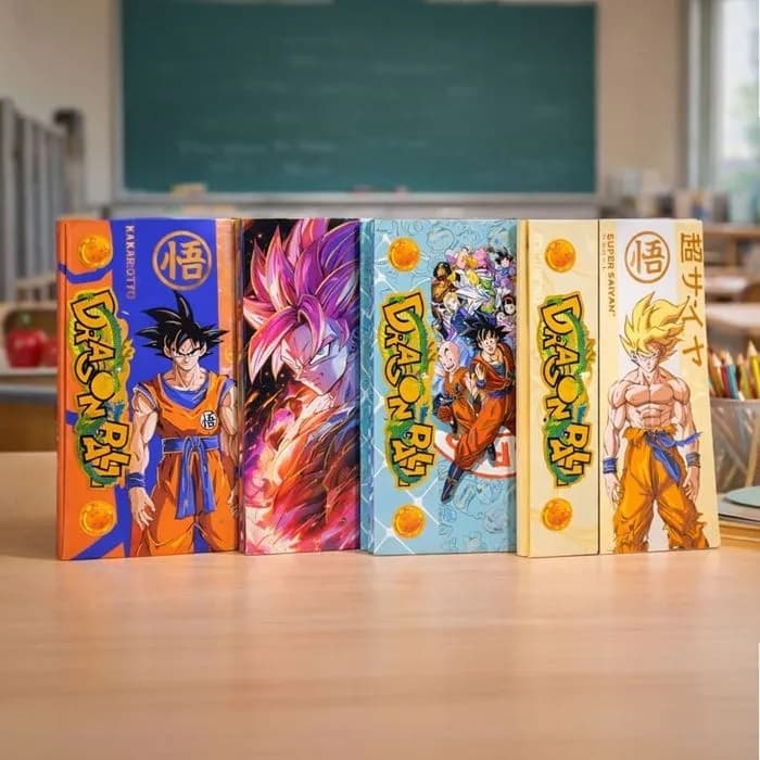 Caderno de Anotações Brochura com Fecho Imã Dragon Ball