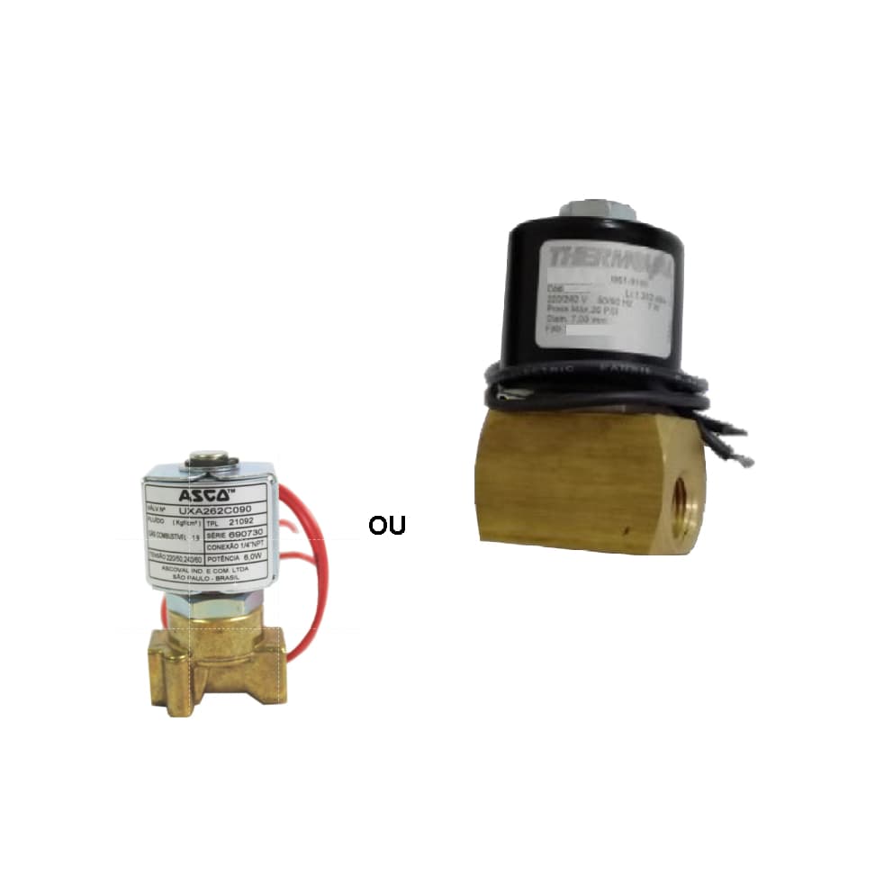 VÁLVULA solenóide 2 vias eletroválvula elétrica 110v 220v rosca 1/4NPT P/ forno turbo gás industrial Venâncio Progas