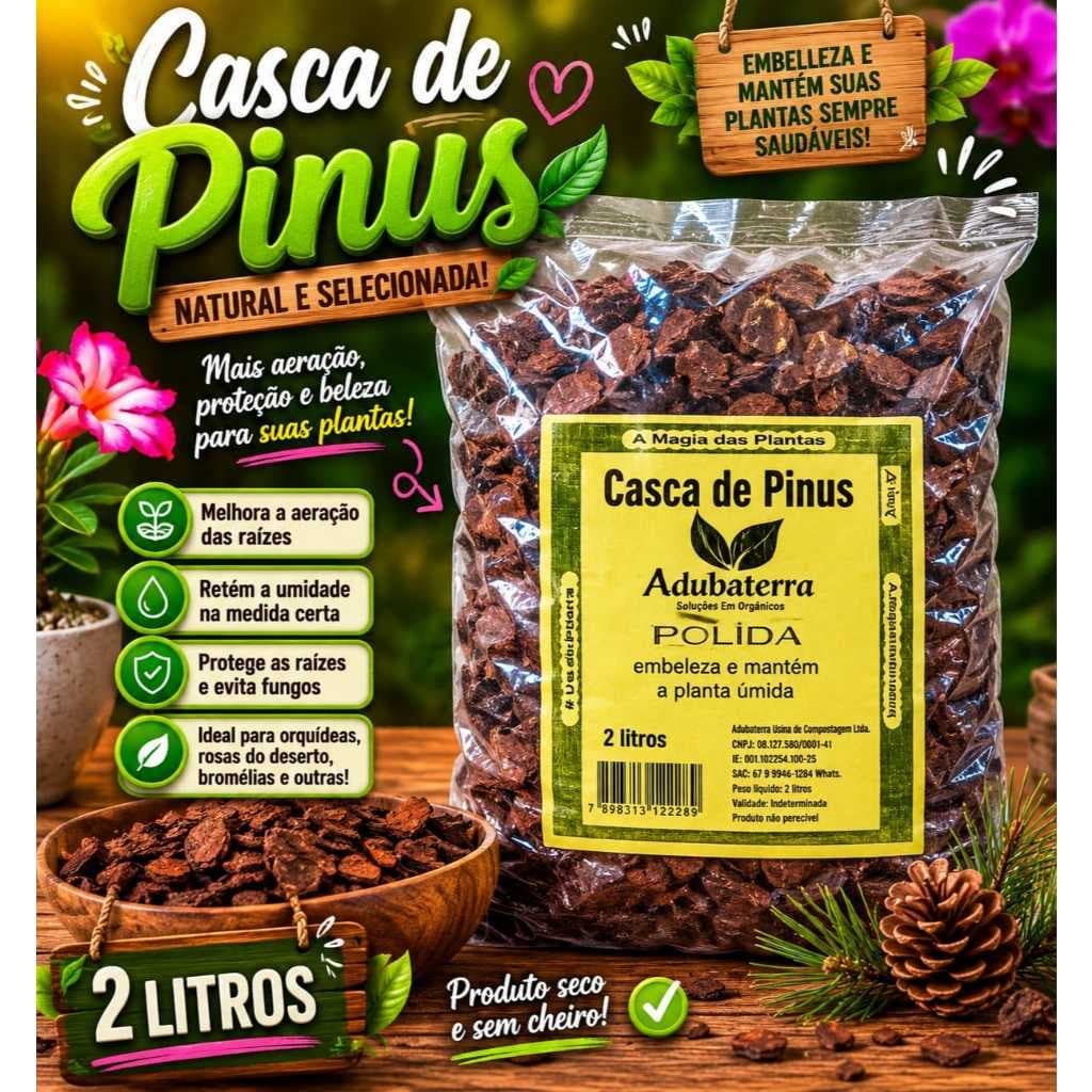 CASCA DE PÍNUS PRONTA PARA O USO