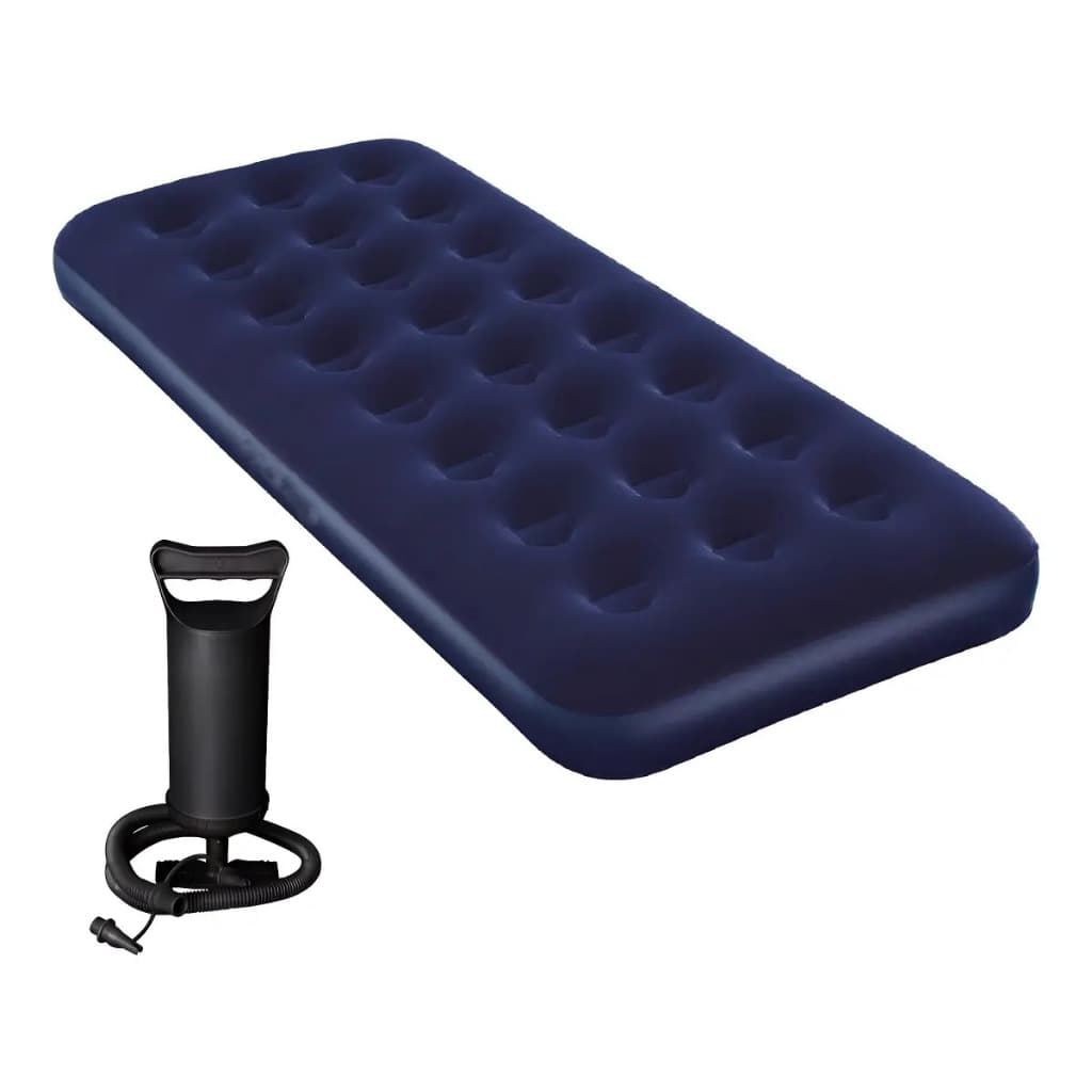 Colchão Inflável Solteiro Bestway com Superfície Aveludada e Válvula de Segurança 185x76x22cm