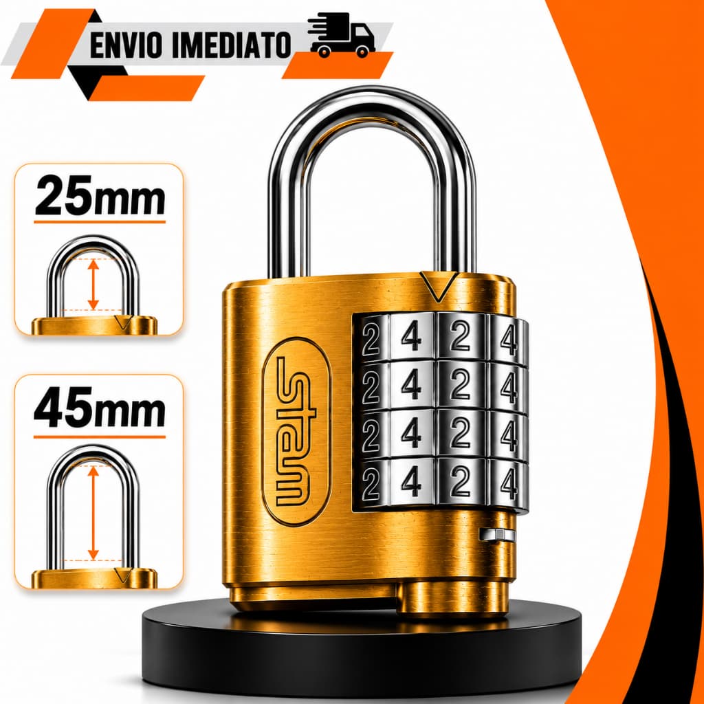 Cadeado Com Senha Stam  25mm 40mm Sem Chave Para Mala Armário Mochila