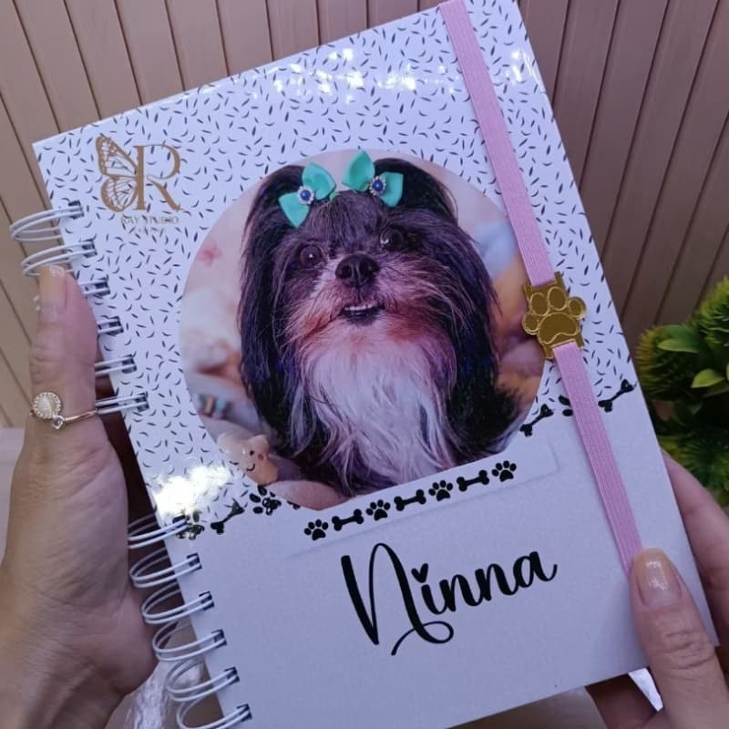 Caderneta de Vacinação Pet Luxo Holográfica com Foto e Capa Dura - Cão e/ou Gato Completa