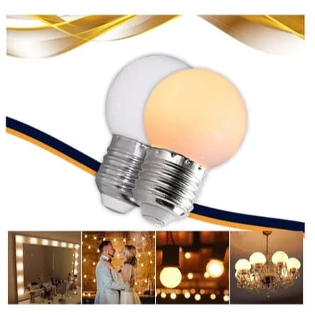 Kit 10 Lâmpada Bolinha Led 3w G45 Soquete E27 Bulbo Lustre Espelho Luz Decorativa