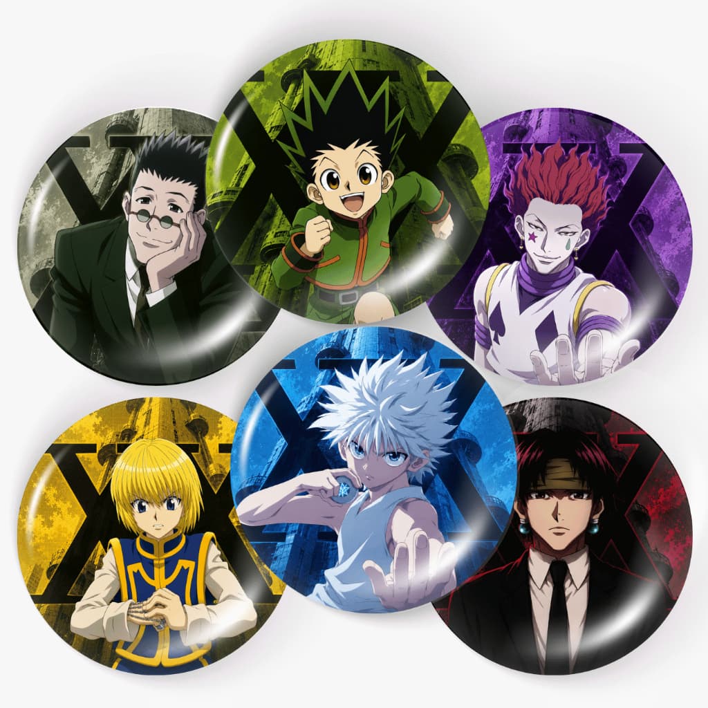 Kit 6 Botons Hunter x Hunter Killua Gon Anime 45mm Broche