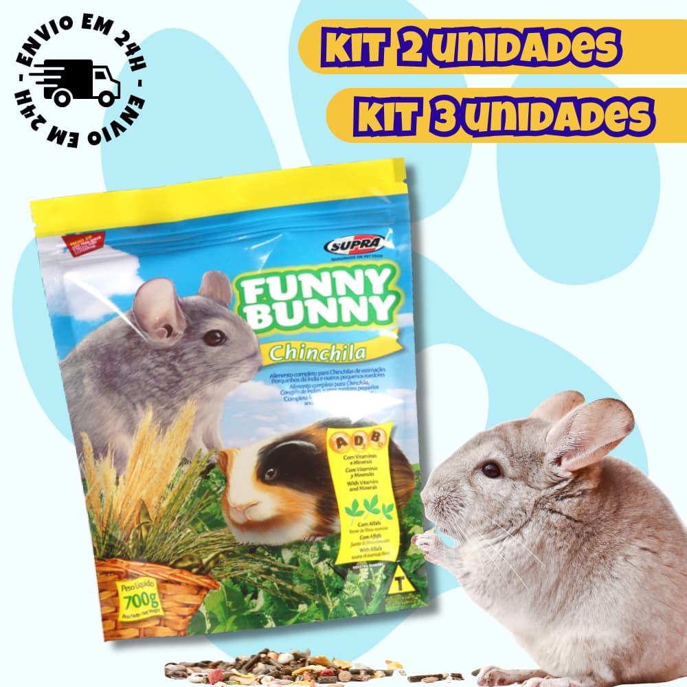 2/3 Raçao Funny Bunny Chinchila 700g suprapet