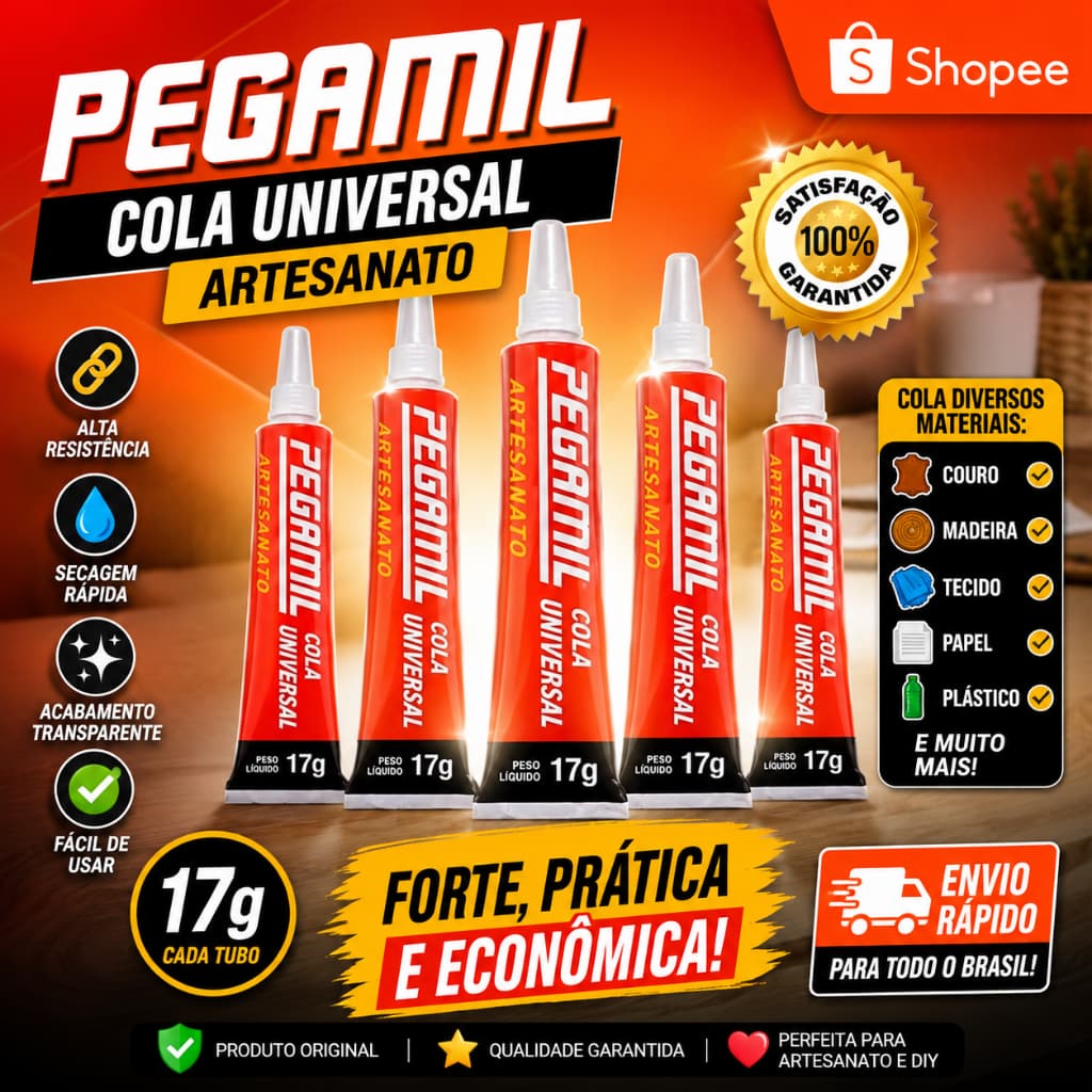 Cola Universal Extra Forte 17g -Secagem Rápida