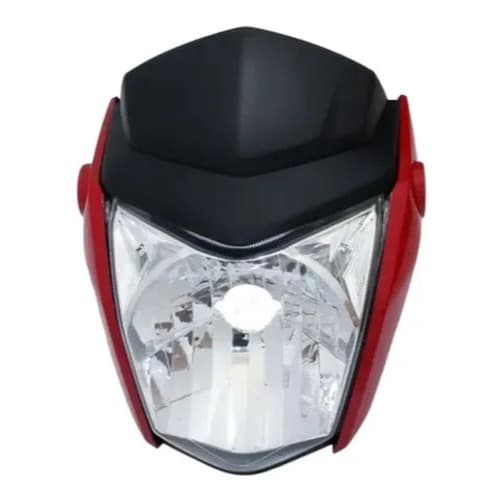 Frente farol completo Titan Fan Start 125-150 2014 a 2021 Vermelho