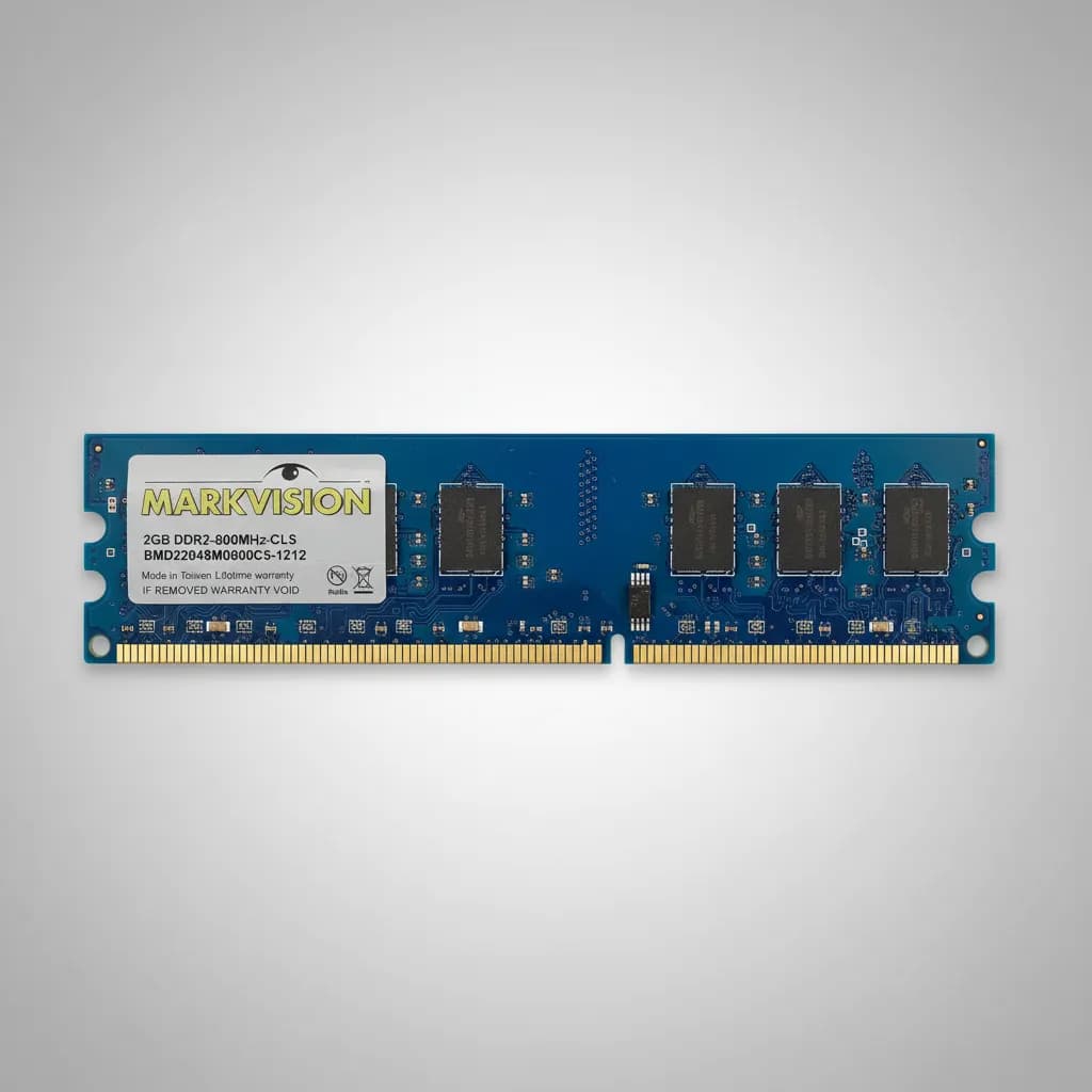 Memória RAM Original Markvision Azul DDR2 2 GB PC2-6400 800 MHz BMD22048M0800C5-1212 para PC Desktop