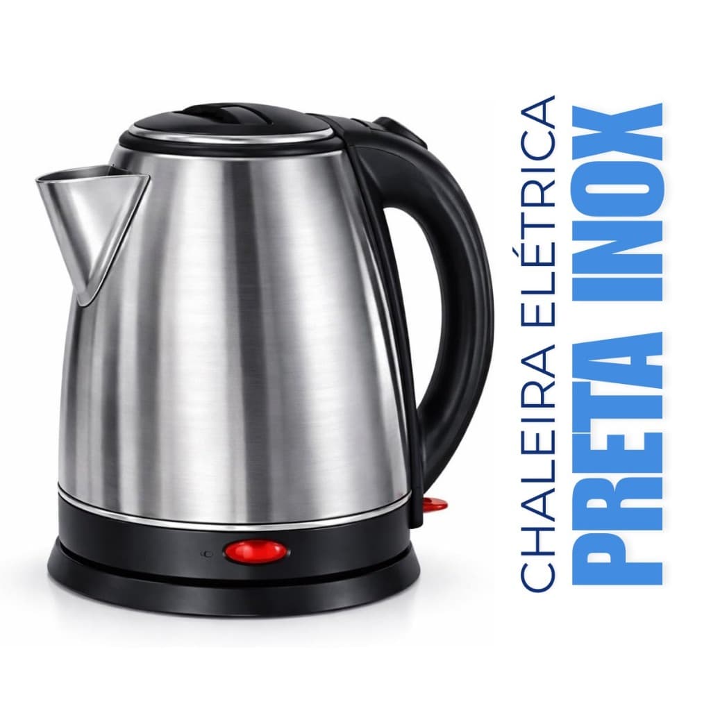 Chaleira Elétrica 1,8L Inox com Desligamento Automático Base 360°para Café Chá Chimarrão Relobraz