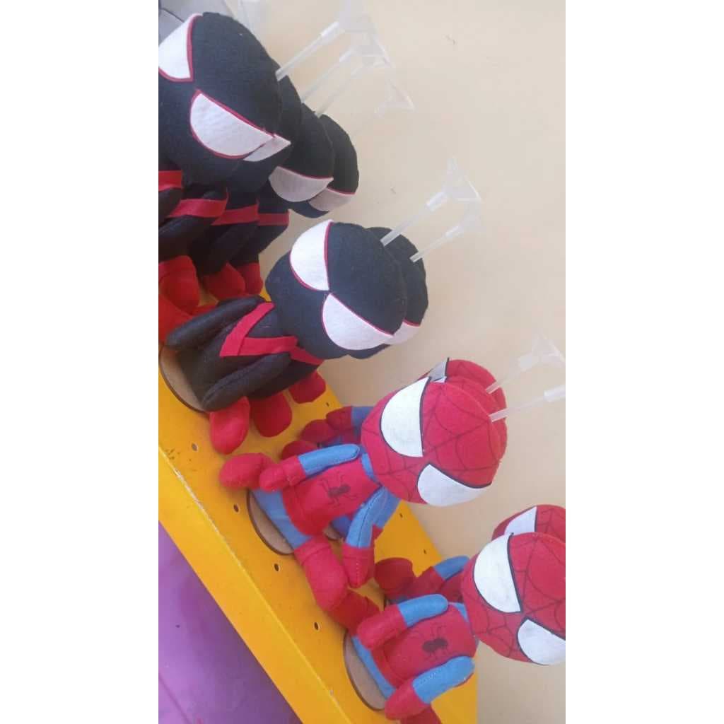 Pacote especial com 25 homem aranha em feltro personalizado