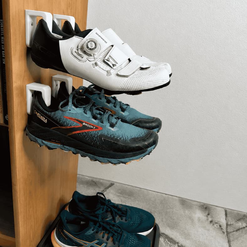 Suporte para Sapatos e Tênis de Parede com Parafuso e Tampa Acabamento