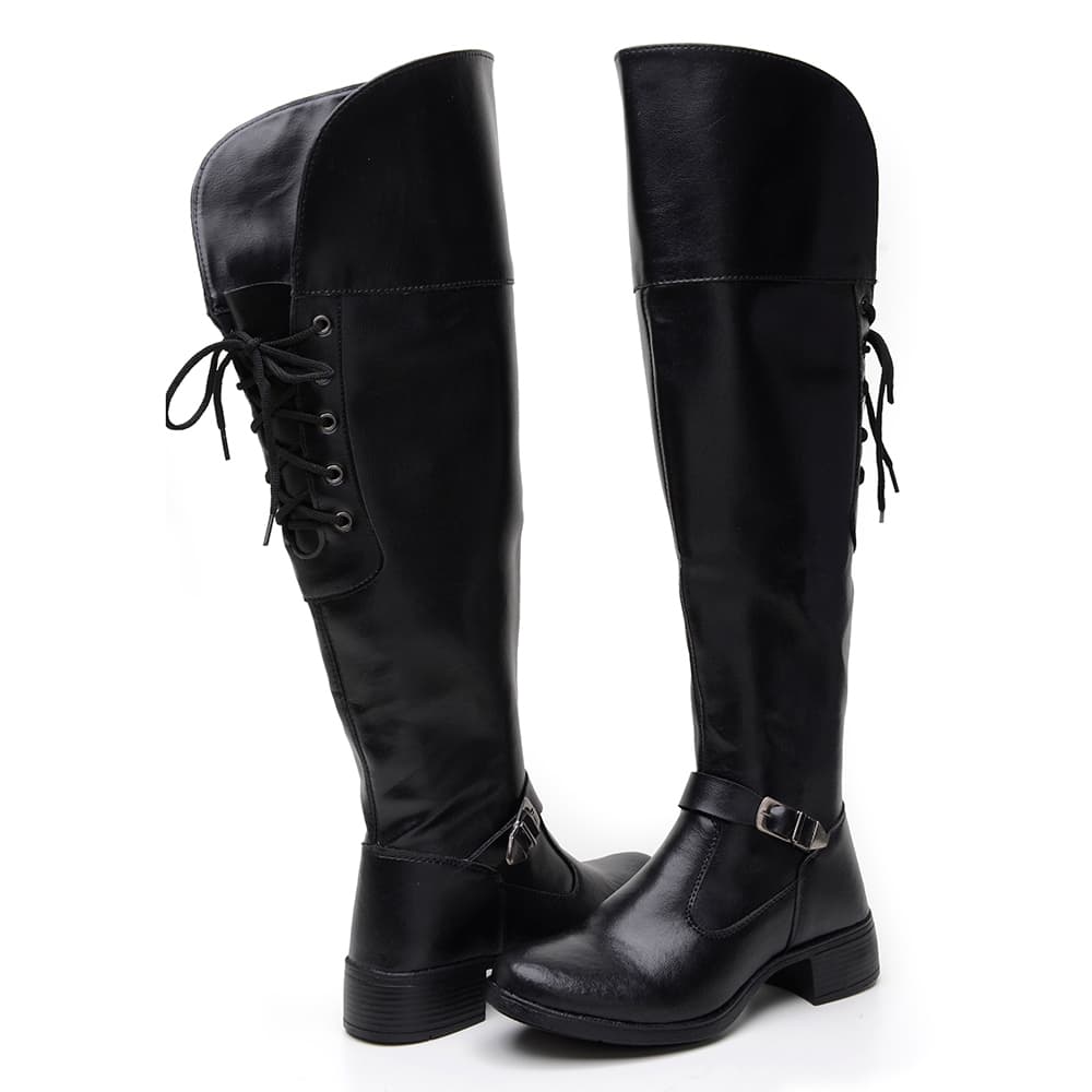 Bota Over The Knee Cano Longo Bico Fino
