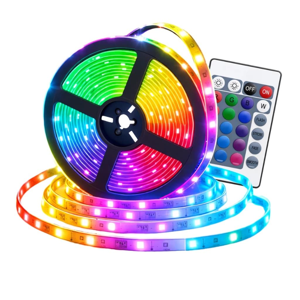 Fita LED RGB USB Infravermelho Controle Remoto Lâmpada