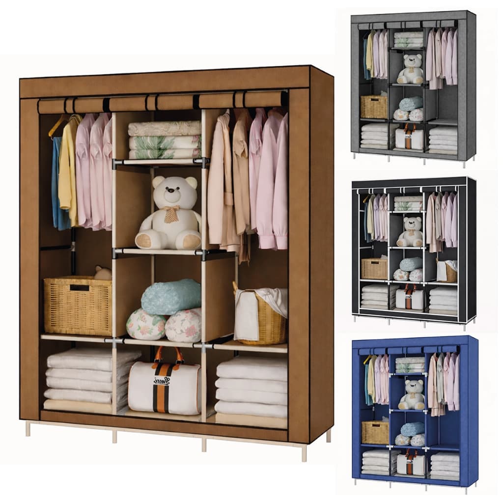 Guarda Roupa Portátil Desmontável Dobrável Solteiro e Casal Armário Organizador de Tecido | ENVIO RÁPIDO