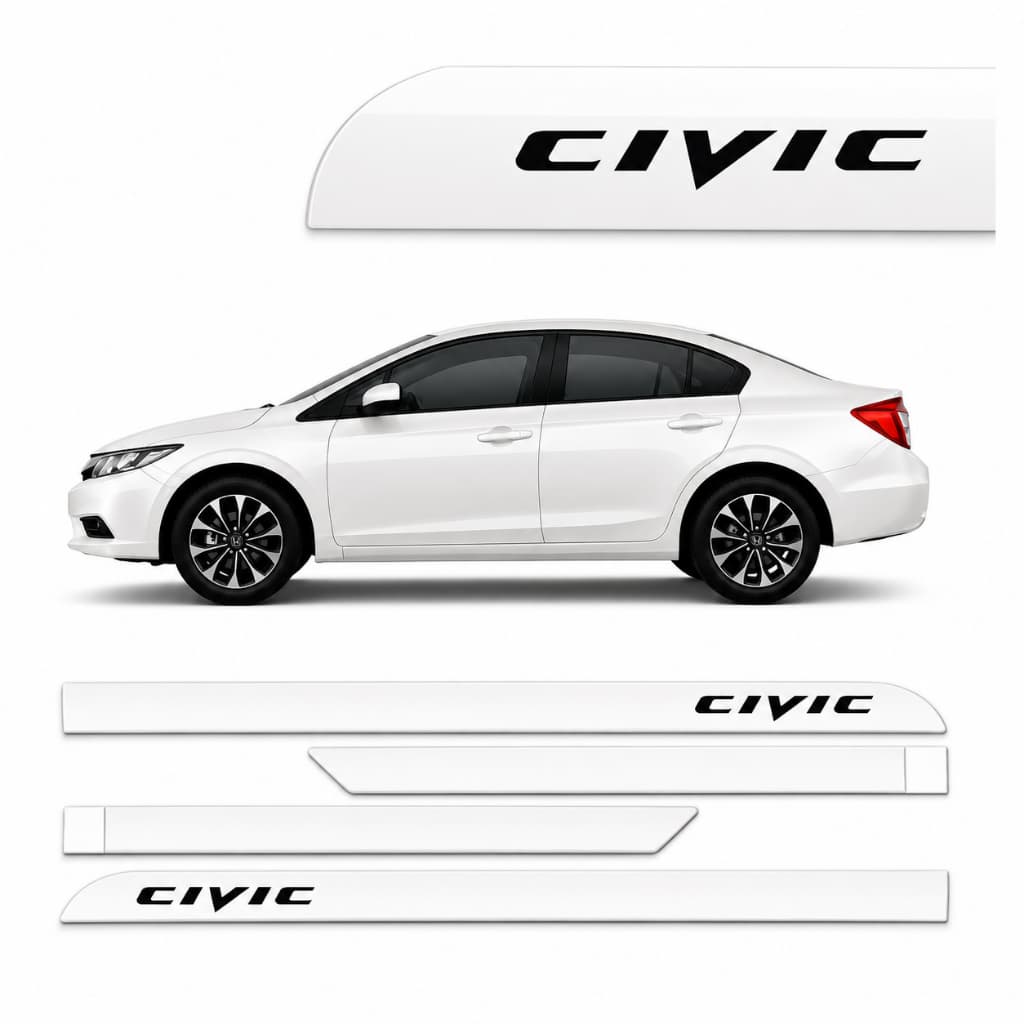 Friso Lateral Porta carros Honda Civic Cor Original 2011 A 2016 automotivo