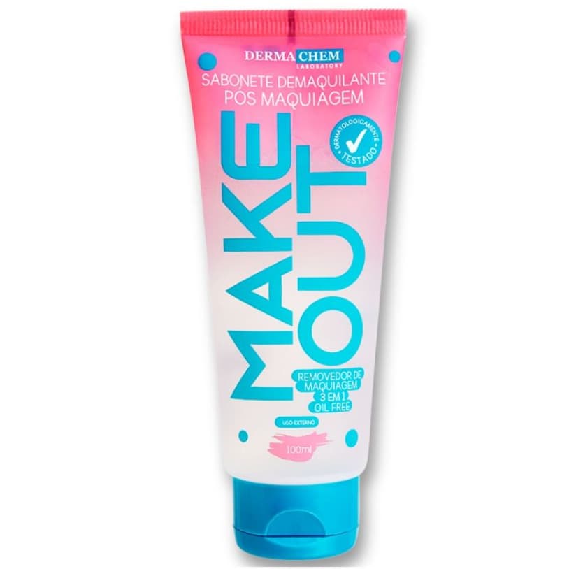 Sabonete Demaquilante Make Out Dermachem 100ml Removedor de Maquiagem Oil Free 3 em 1