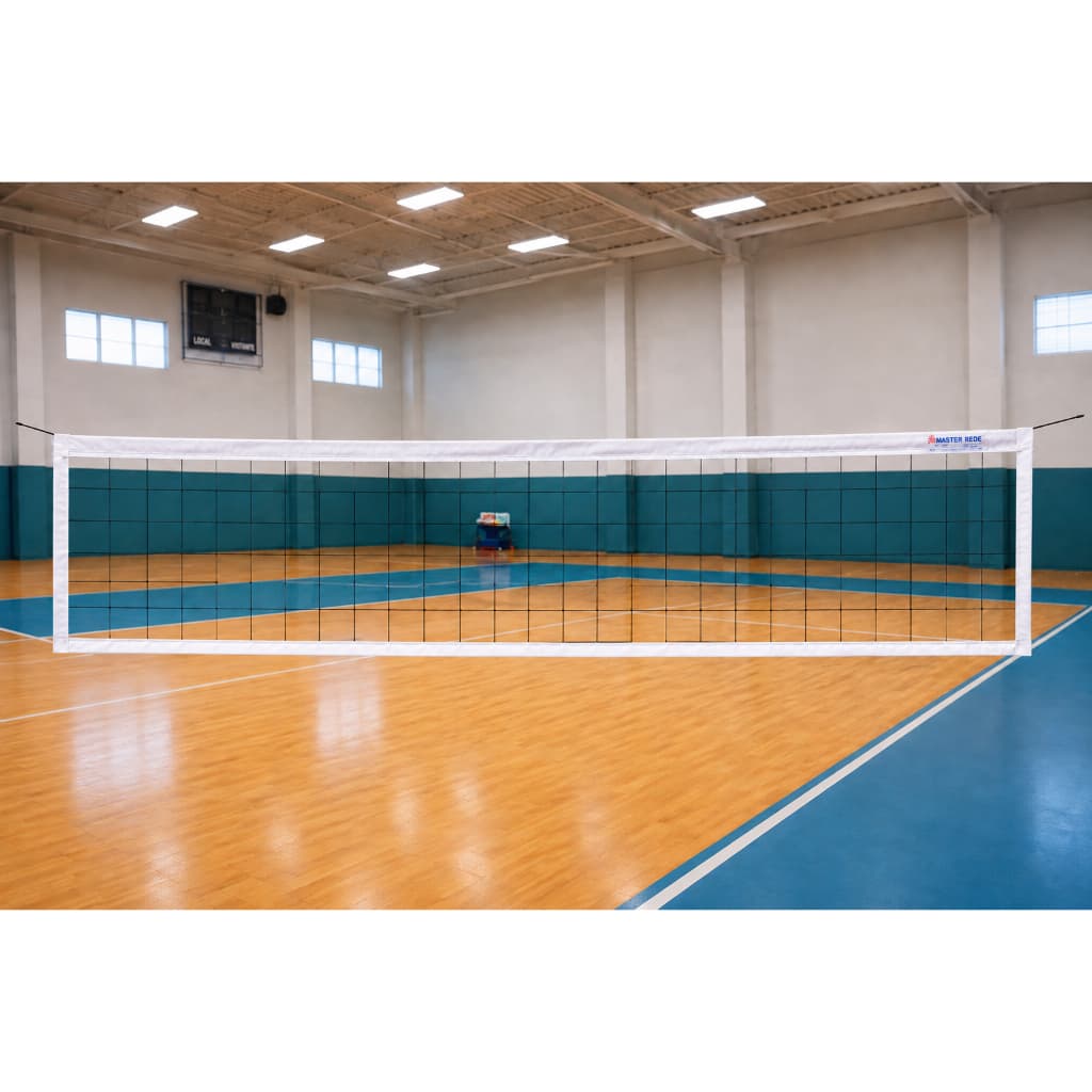 REDE DE VOLEI 9,5M 4 FAIXA SINTETICA FIO DE SEDA MASTER REDE