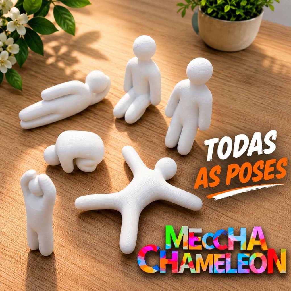 Miniatura Boneco Meccha Chameleon Todas As Poses Decoração Gamer Impressão 3D