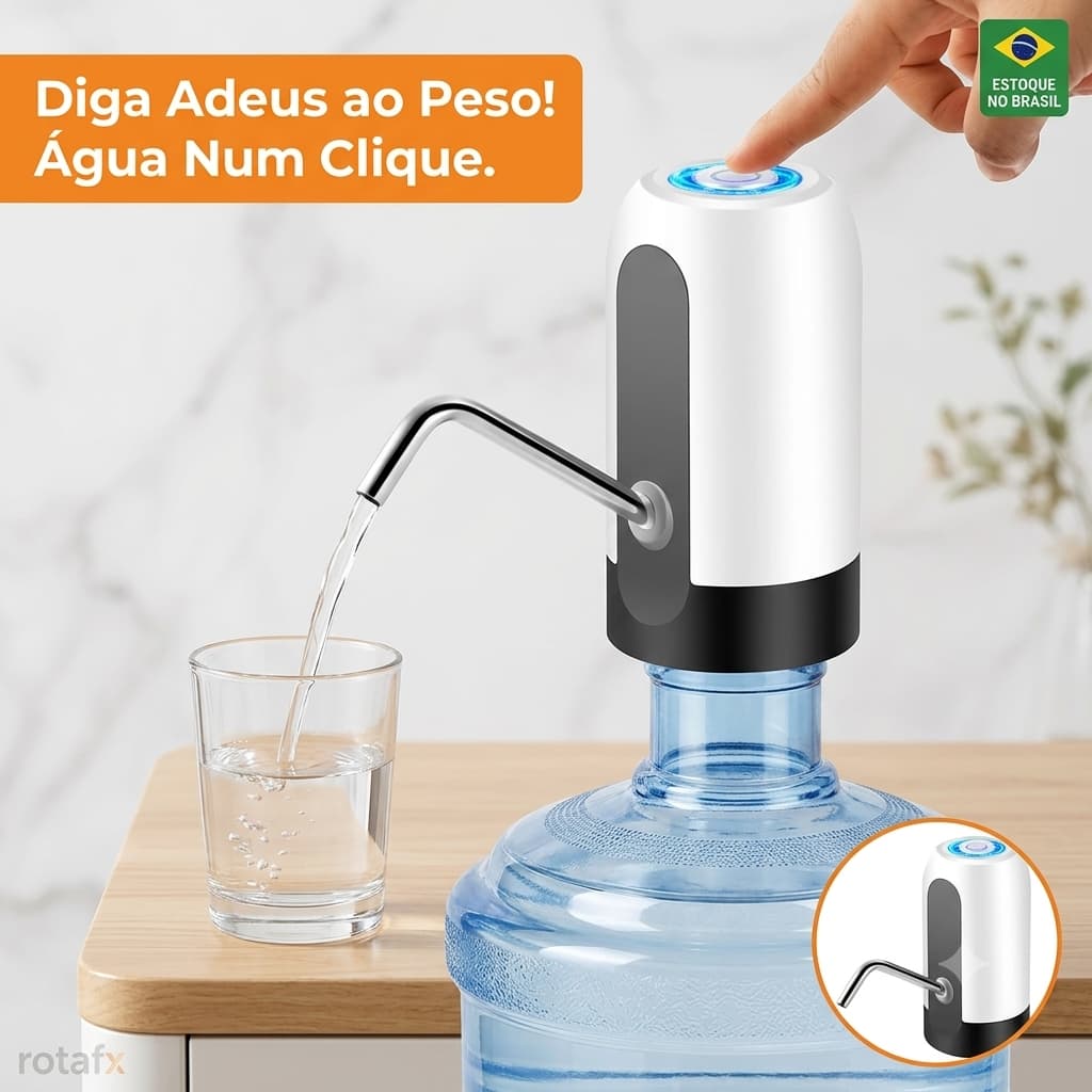 Bomba Eletrica Recargavel Dosador Liquido Automatico Portatil galão Agua 20L com Cabo USB