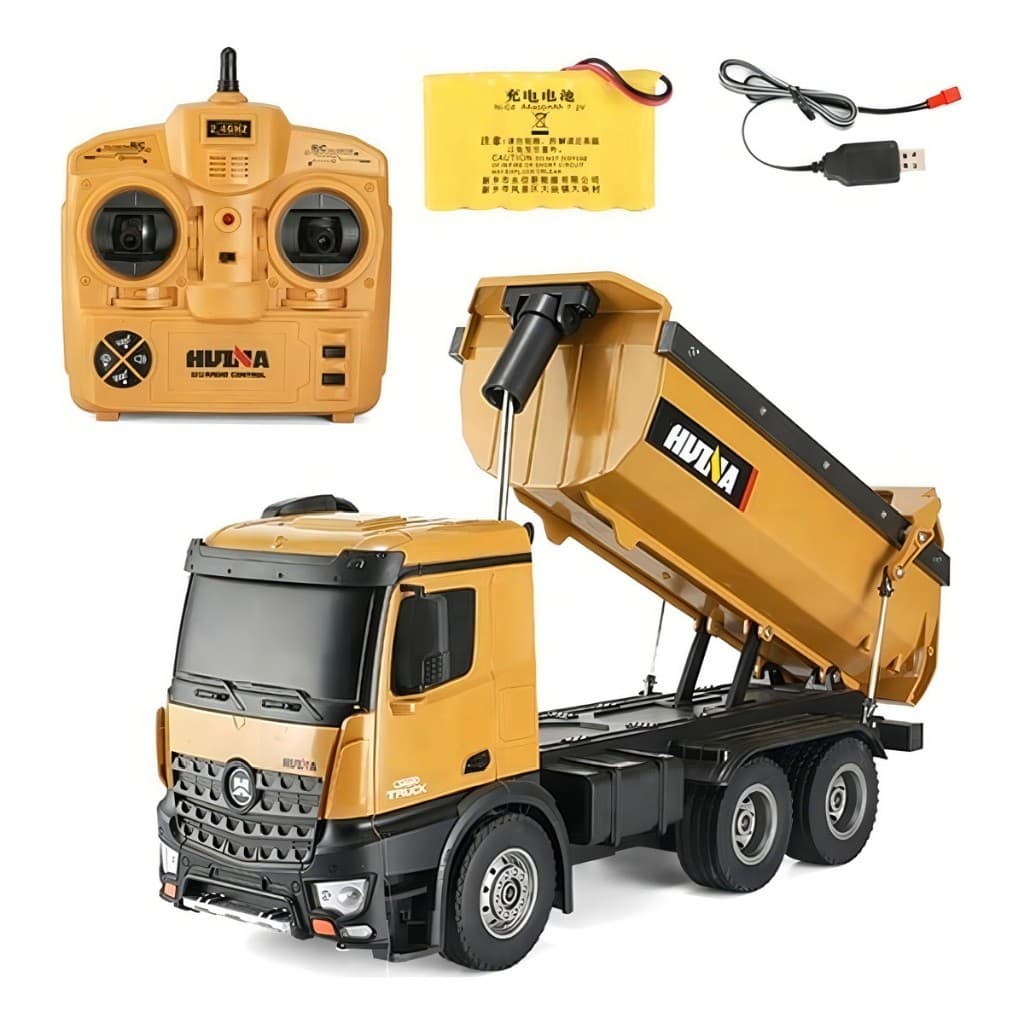 Caminhão Truck 1573 Rc 10 Canais Potente E Realístico Cor Mostarda