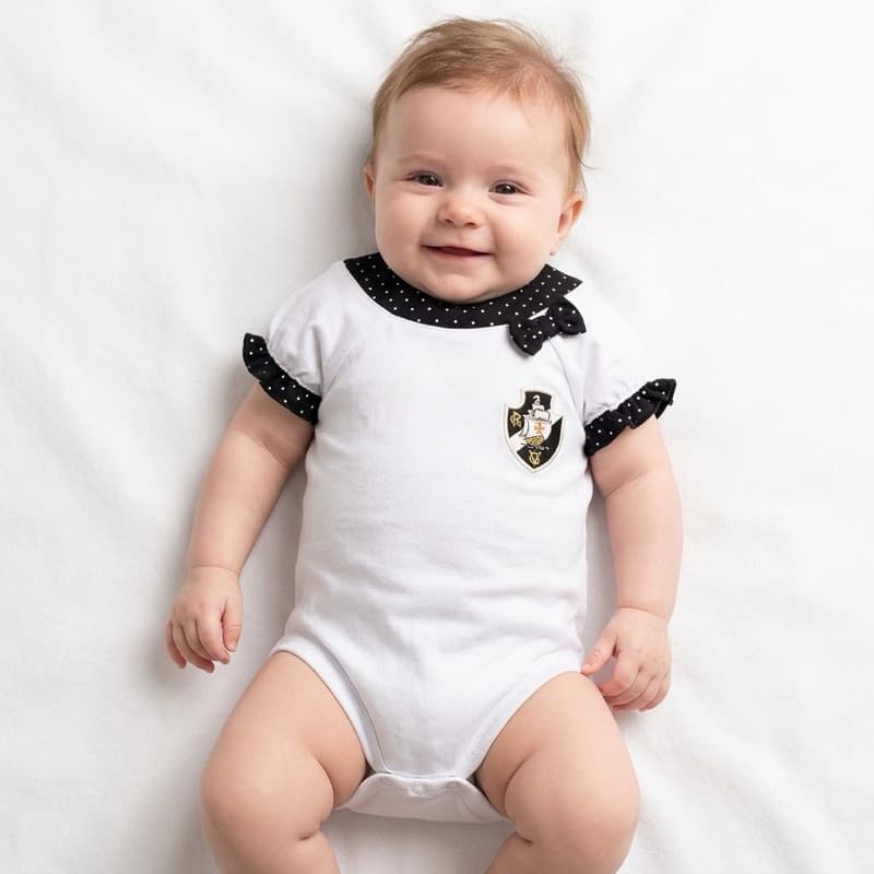 Body Vasco Torcida Caravela Menina 100% Algodão