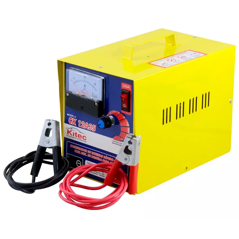 Carregador De Baterias 12v/35a/h E Auxiliar De Partida 36a/h - Kitec