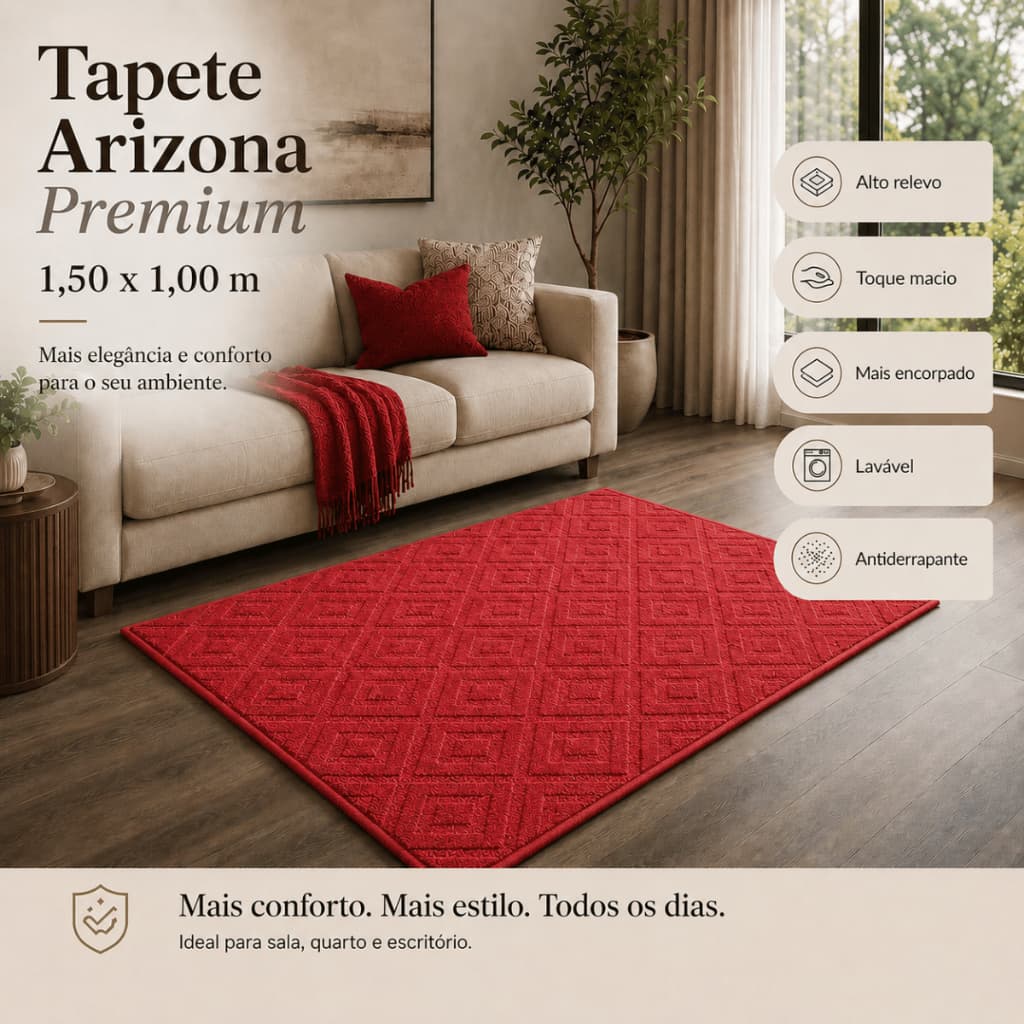 Tapete Sala Bordô 1,50X1,00 Geométrico Alto Relevo Premium Macio Antiderrapante Quarto Escritório
