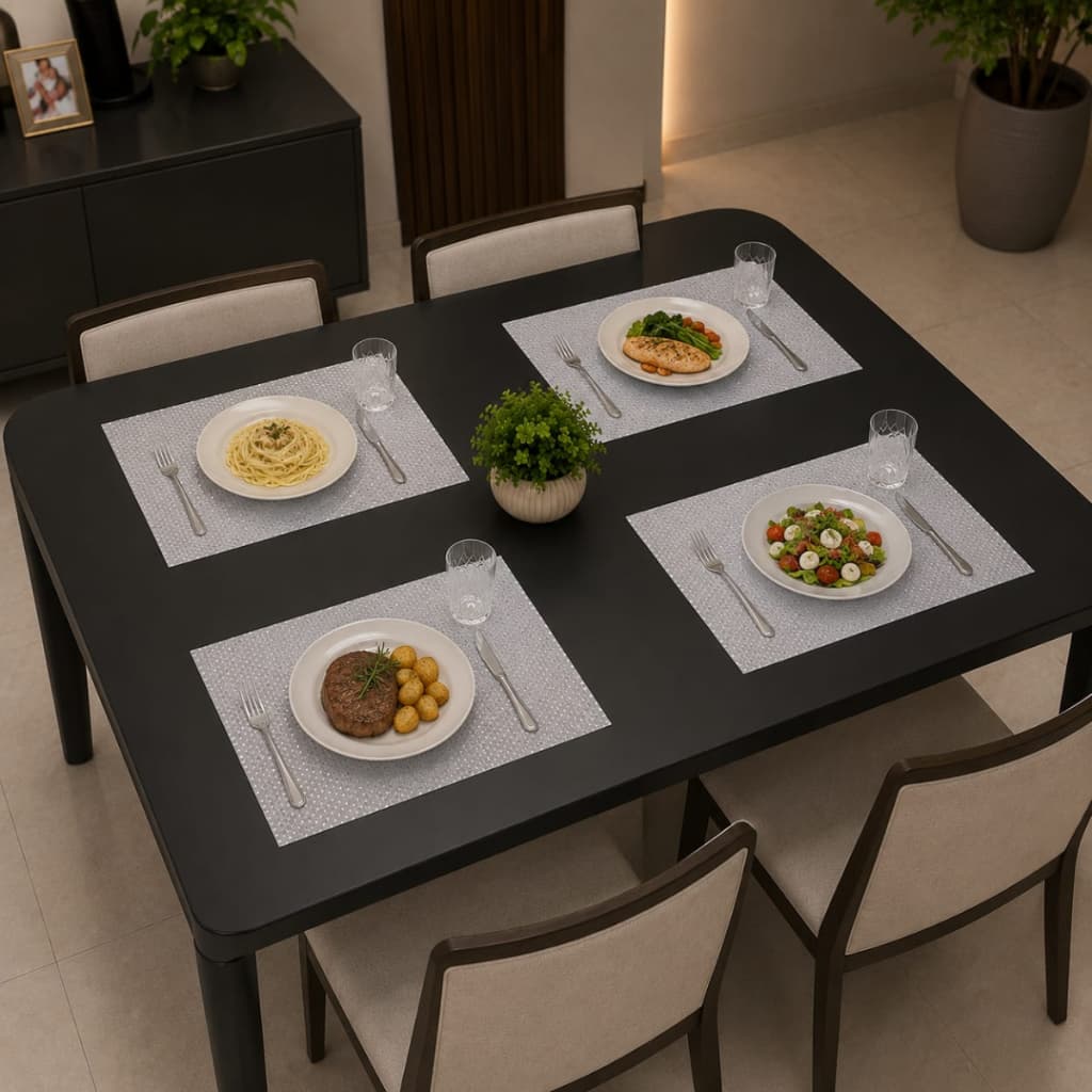 Jogos americano para mesa de jantar Transparente cristal Supla resistente a calor
