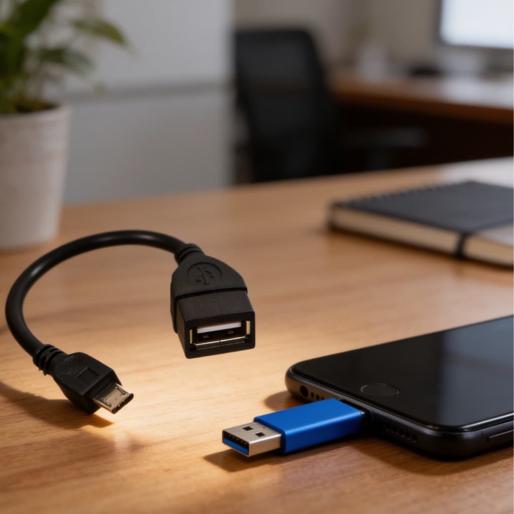 ADAPTADOR OTG P/ V8 MICRO USB LE0152
