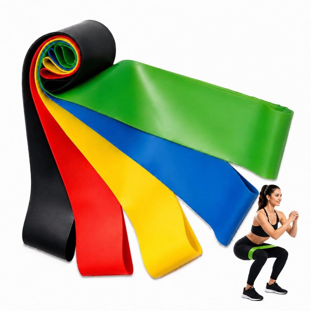 Kit Faixas Elásticas Mini Band Exercícios- Funcional Pilates Yoga Fitness Alongamento Fisioterapia