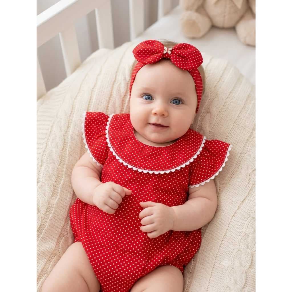 Body Bebe Menina Bory Vintage Algodão