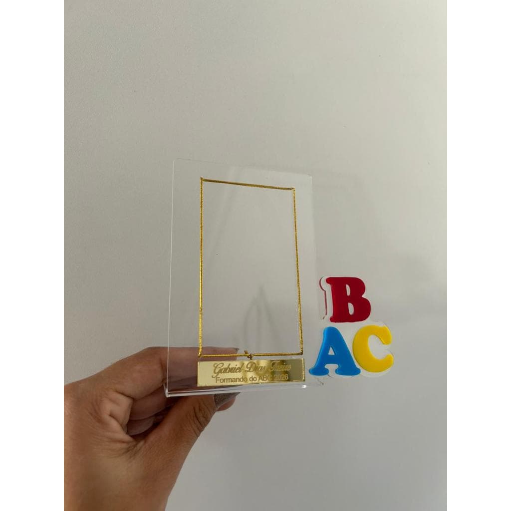 KIT PORTA RETRATO ABC PERSONALIZADO COM O NOME DA CRIANÇA