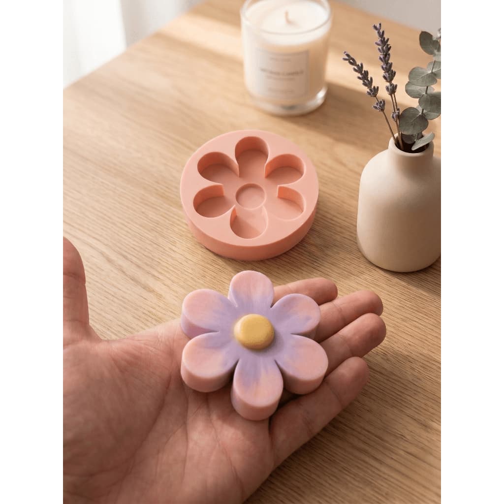 Forma de silicone floral para velas, sabão, biscuit, gesso e artesanato