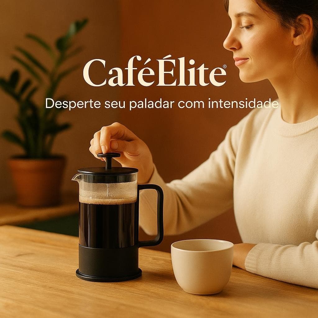 Cafeteira Prensa Francesa 350ml Vidro Aço Inoxidável Gourmet