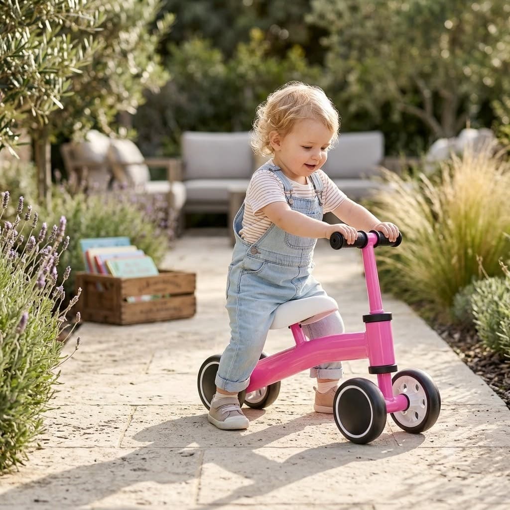 Bicicleta Equilibrio Infantil Sem Pedal Rosa Aprendizagem Segura Diversao Crianças
