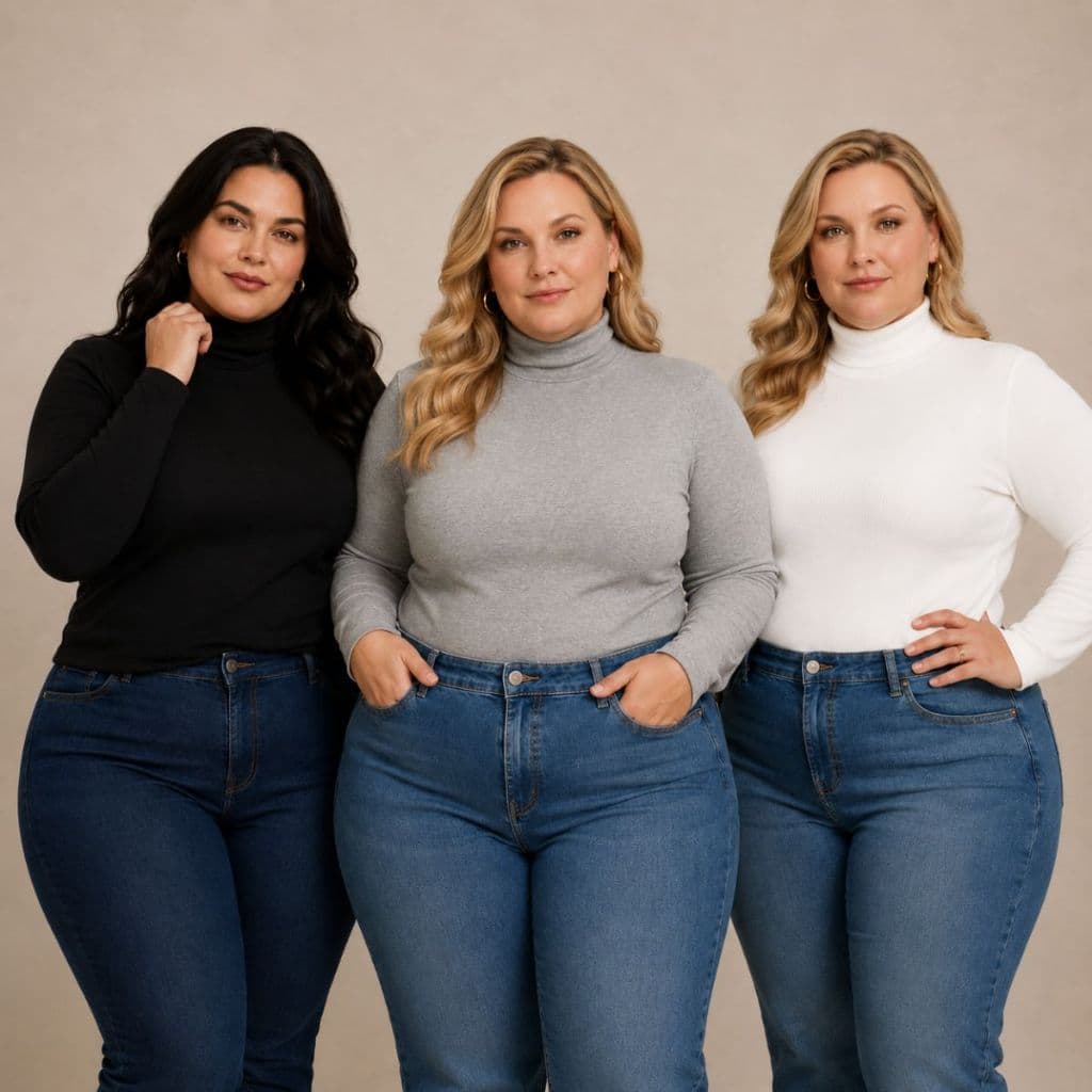 Kit 3 Blusa De Frio Plus Size Feminina Cacharrel Segunda Pele Manga Longa Canelado