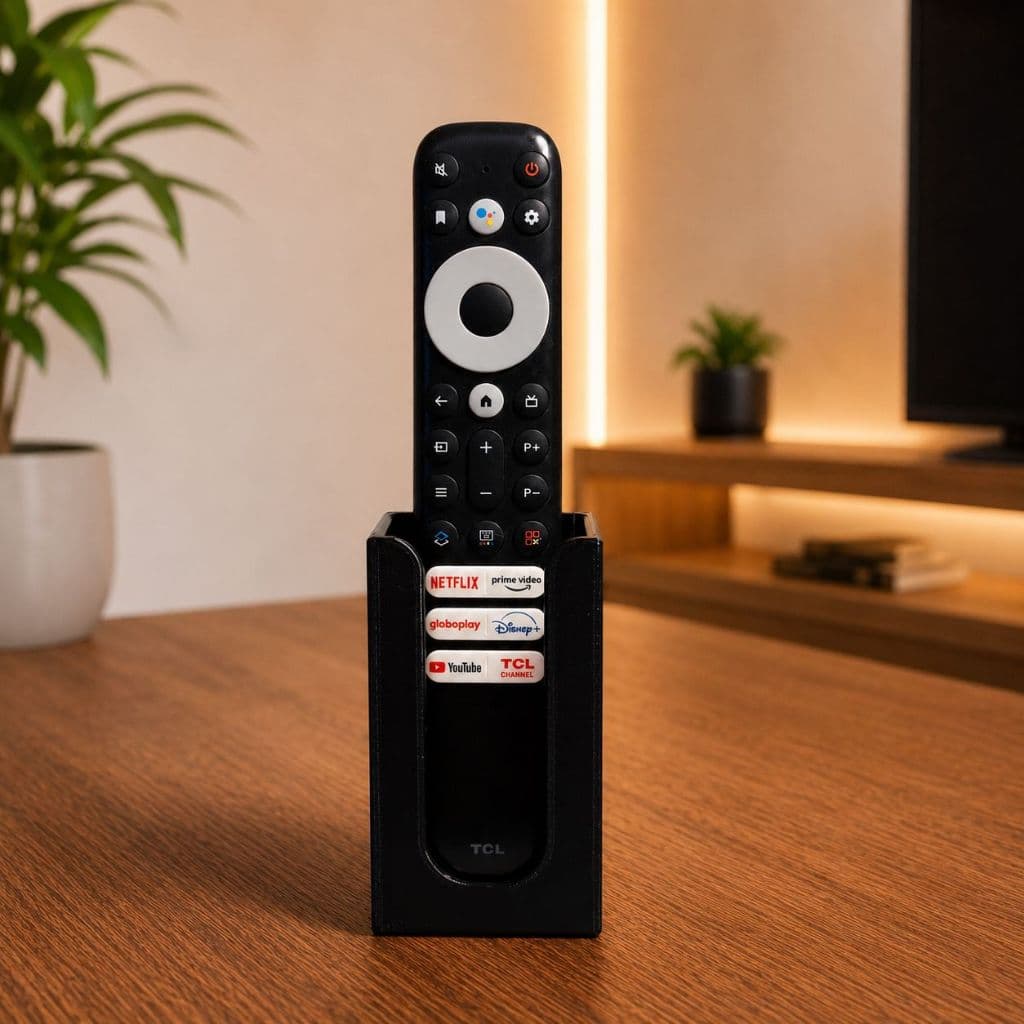 Suporte De Parede Branco Preto Porta Controle Remoto Ar Condicionado Tv Sala Quarto