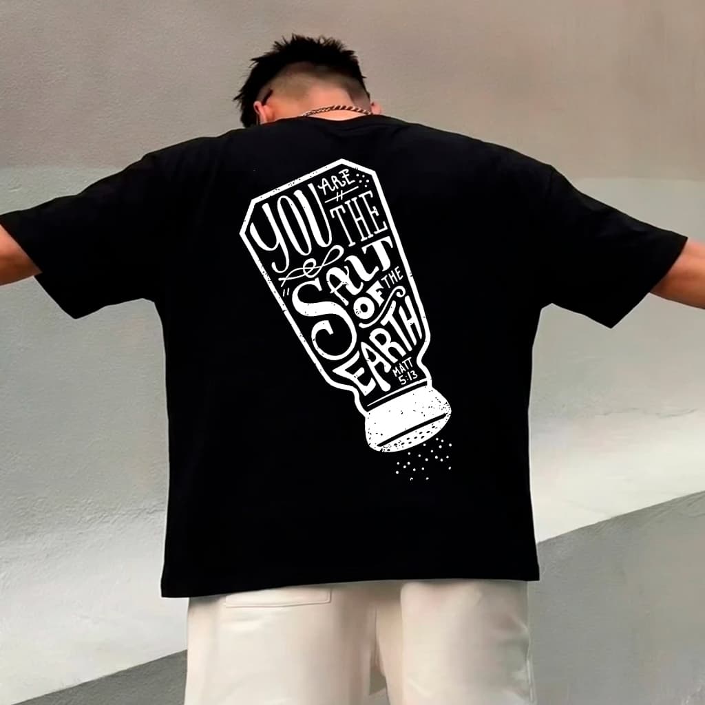 Camiseta Oversized Cristã com Algodão Macio