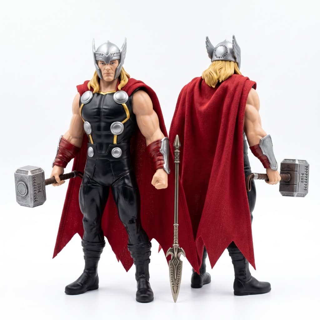 Boneco Heróis Marvel Thor Premium 24cm Avengers Heroes Articulado Brinquedo Infantil