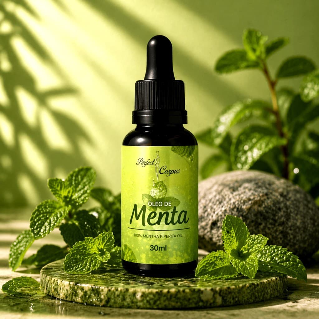 Óleo Essencial de Menta Piperita 30ml 100% Puro – Refrescante e Revigorante