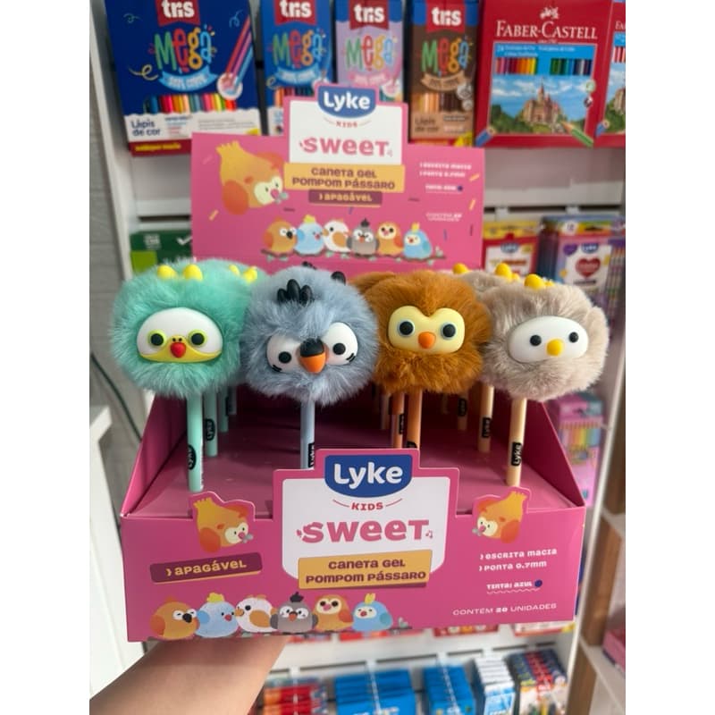 Caneta Esferográfica Gel Apagável ponta 0,7mm - Pompom Pássaros