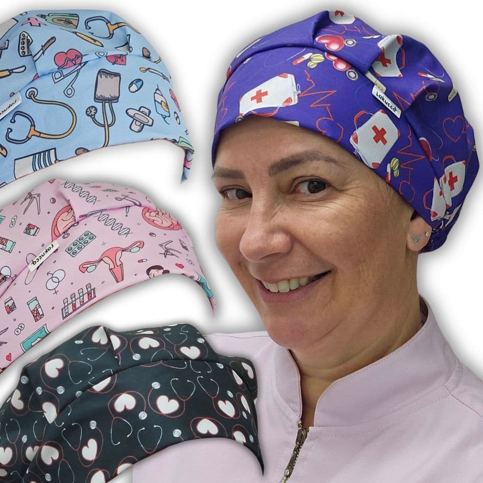 Touca cirurgica gorro feminino de enfermagem hospitalar com elástico